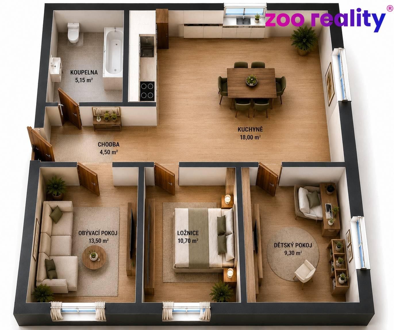 Prodej bytu 3+1 61 m² - foto 8