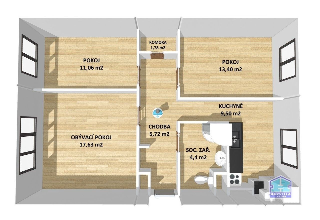 Prodej bytu 3+1 63 m² - foto 5
