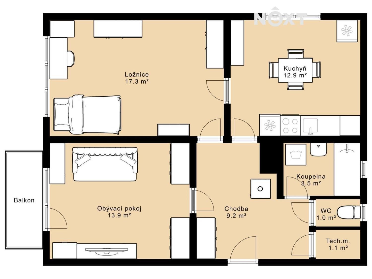 Prodej bytu 2+1 58 m² - foto 16