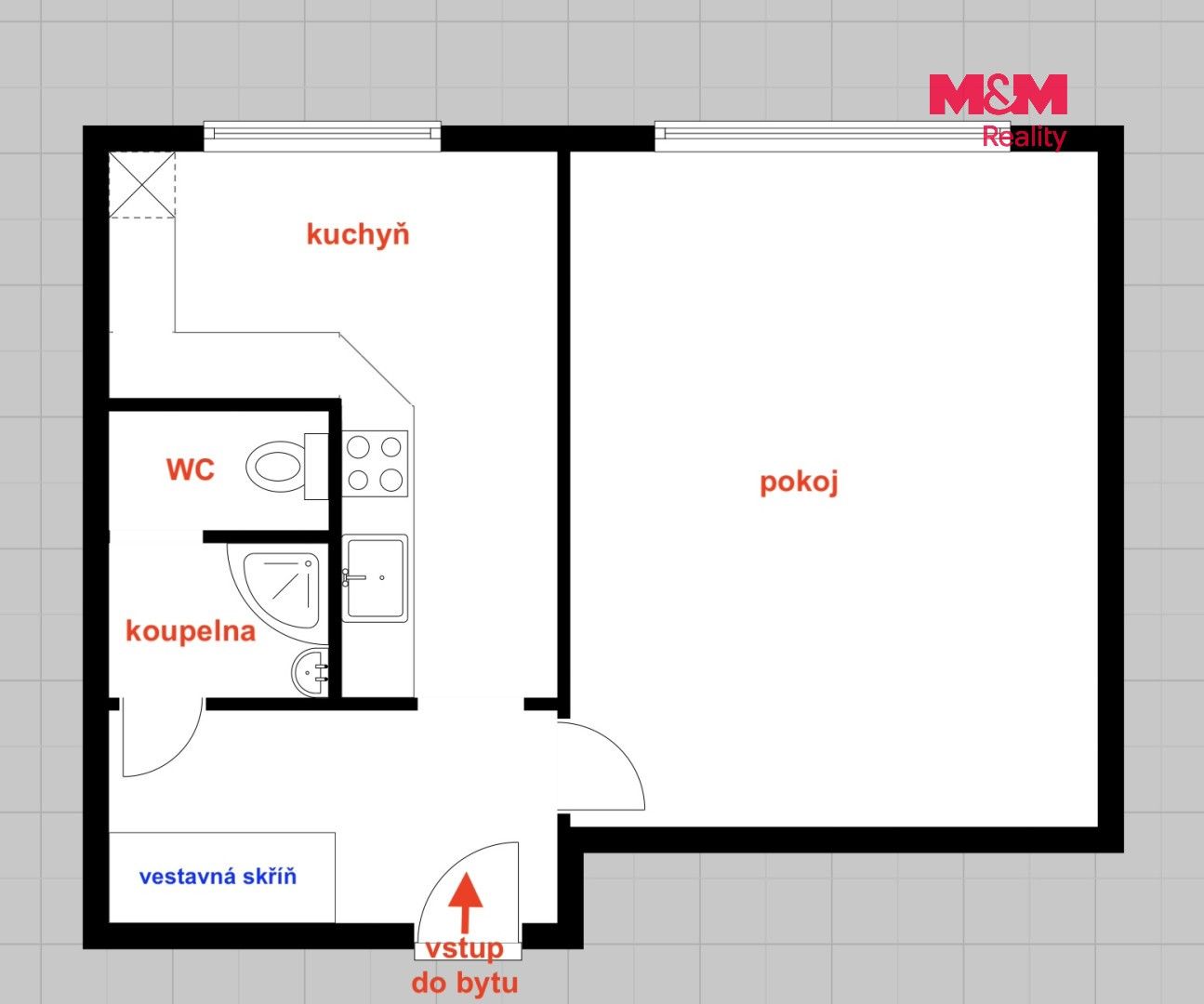 Prodej bytu 1+1 40 m² - foto 6