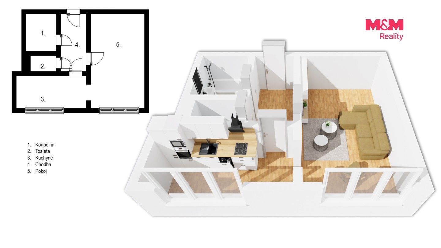 Prodej bytu 1+1 37 m² - foto 4