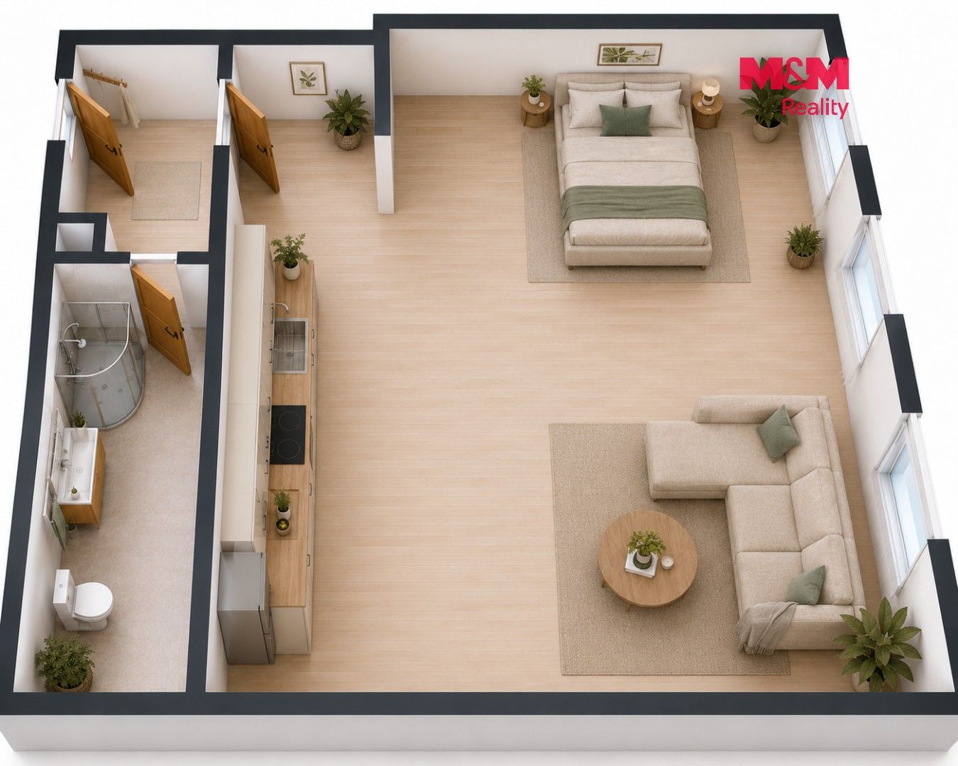 Pronájem bytu 1+kk 34 m² - foto 4