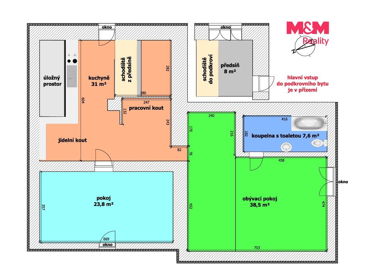 Pronájem bytu 2+kk 110 m² - foto 4