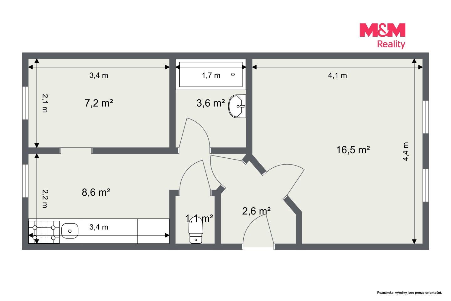 Pronájem bytu 2+1 42 m² - foto 13