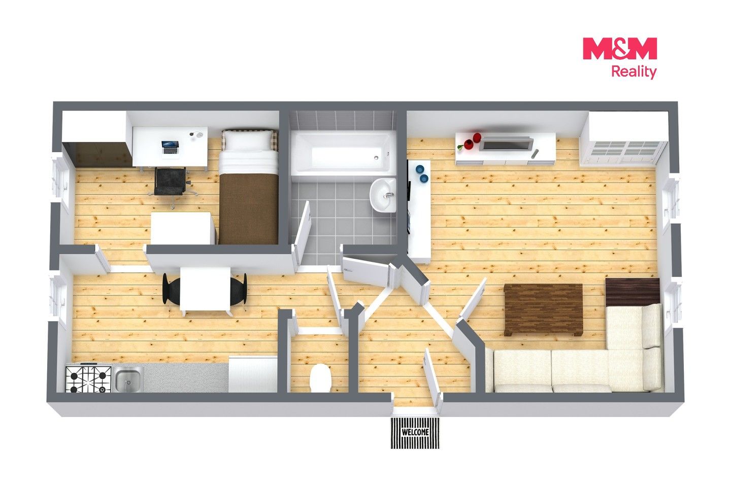 Pronájem bytu 2+1 42 m² - foto 14