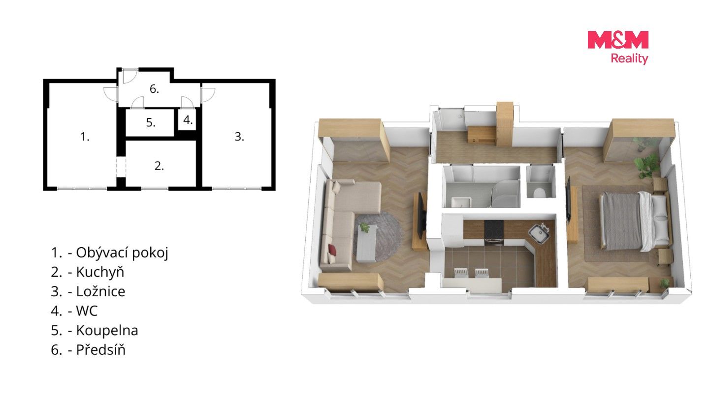 Prodej bytu 2+1 50 m² - foto 4