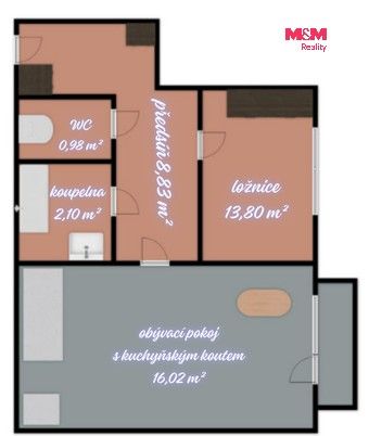 Prodej bytu 2+kk 42 m² - foto 20