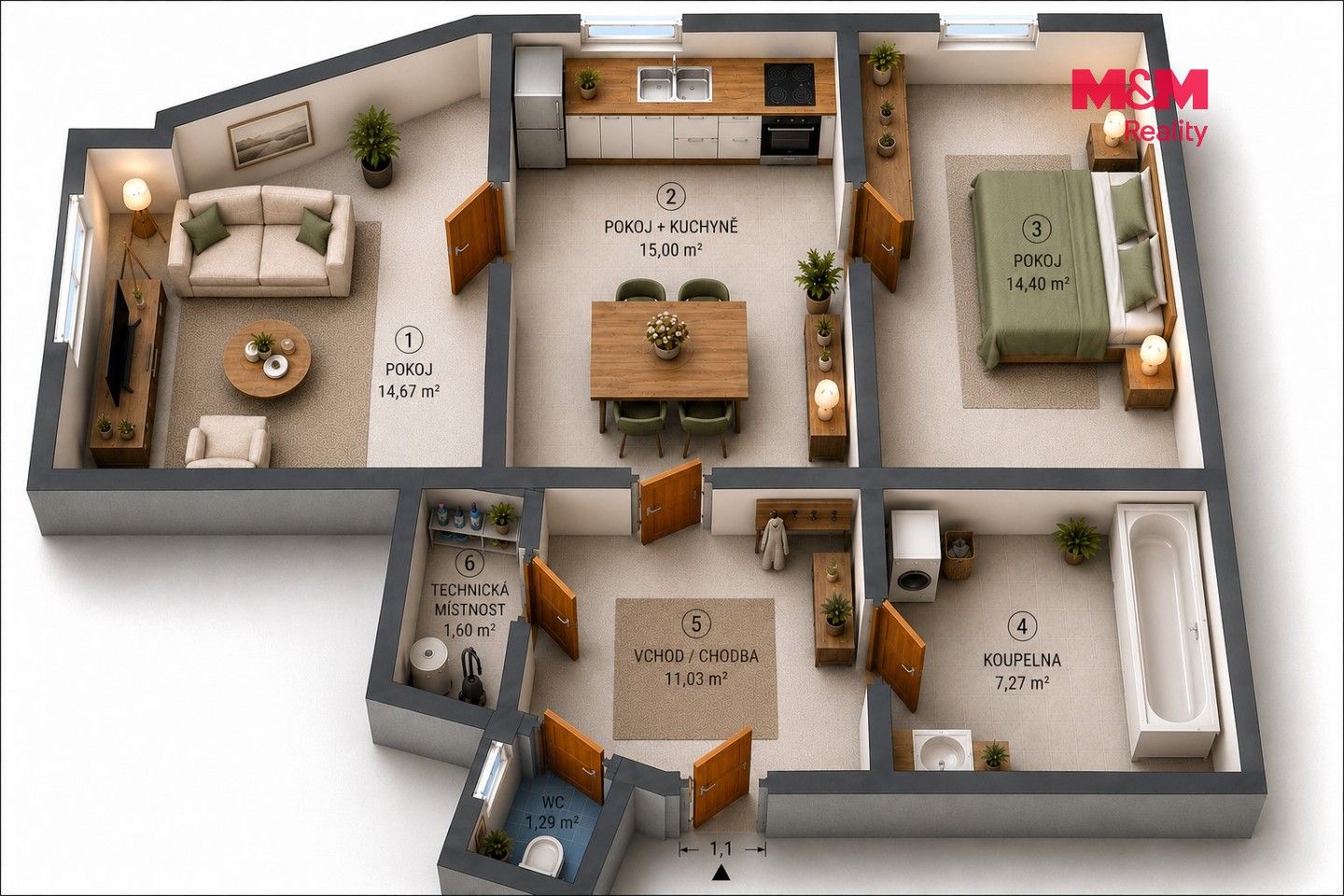 Prodej bytu 2+1 63 m² - foto 12