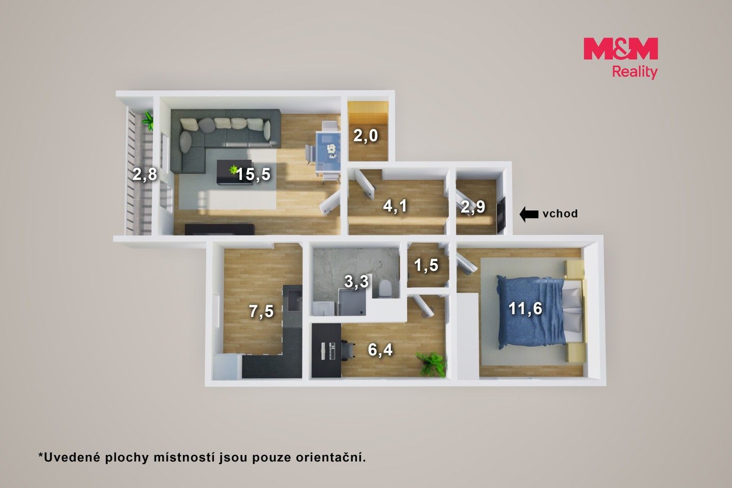 Prodej bytu 2+1 57 m² - foto 15