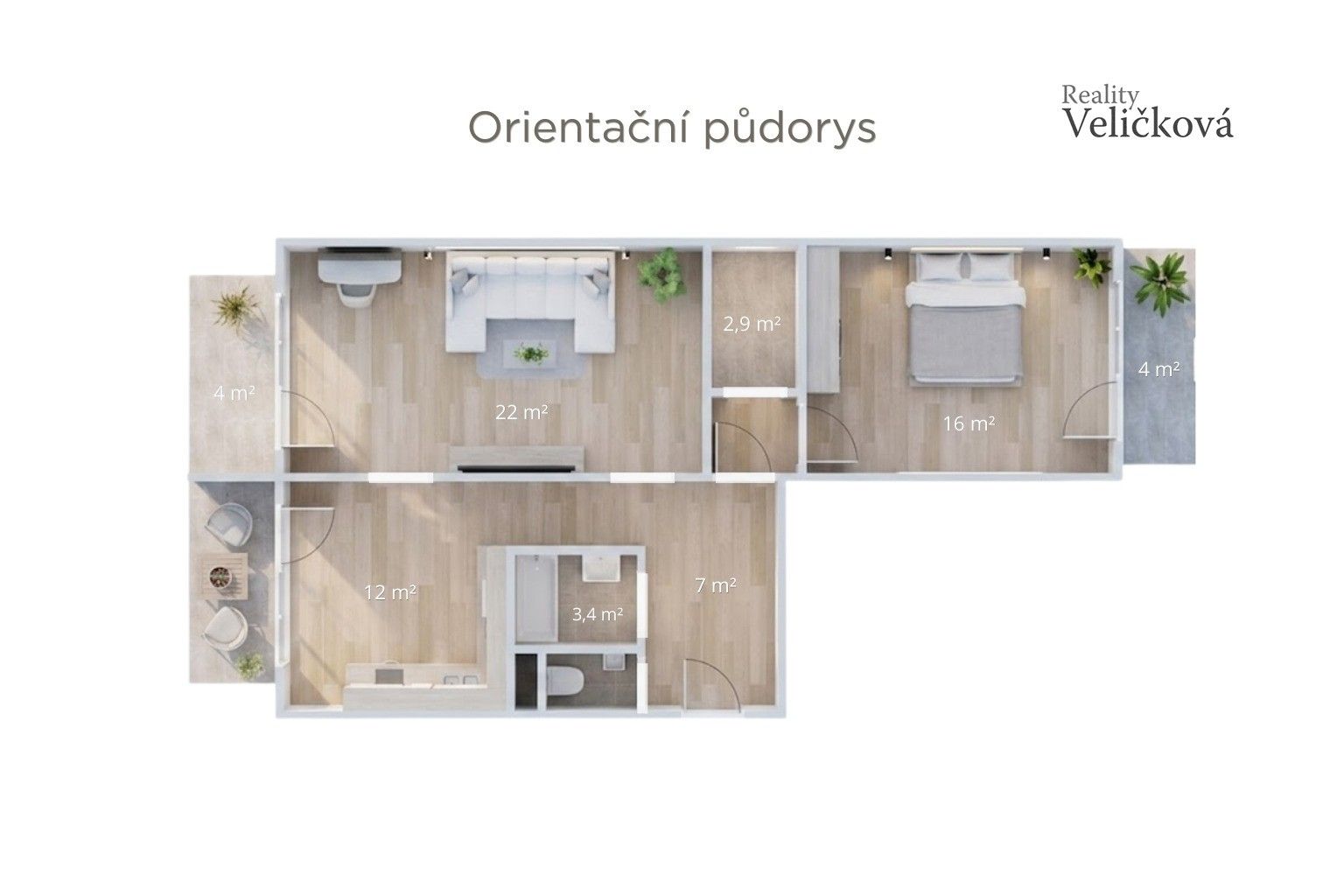 Prodej bytu 2+1 80 m² - foto 4