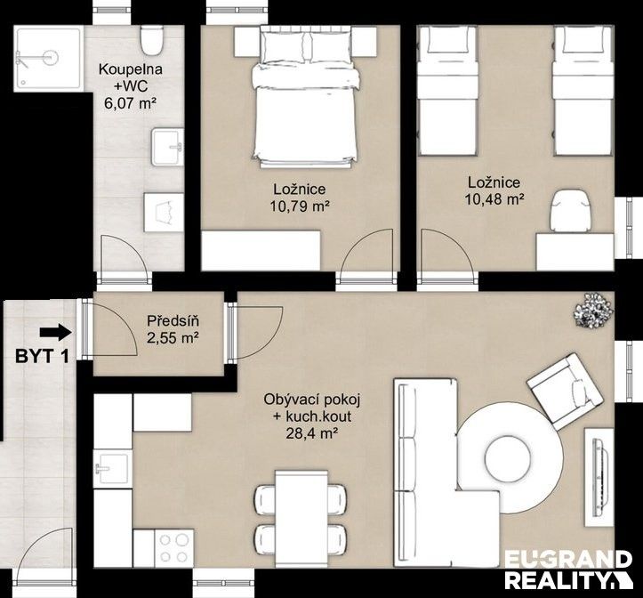 Pronájem bytu 3+kk 58 m² - foto 13