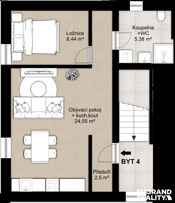 Pronájem bytu 2+kk 41 m² - foto 10