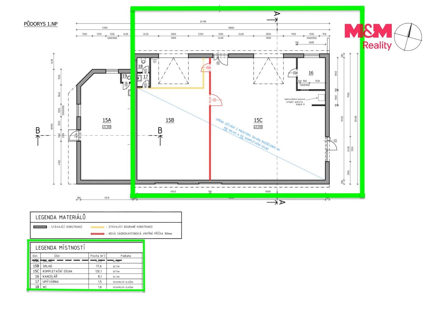 Pronájem komerčního prostoru 210 m² - foto 5