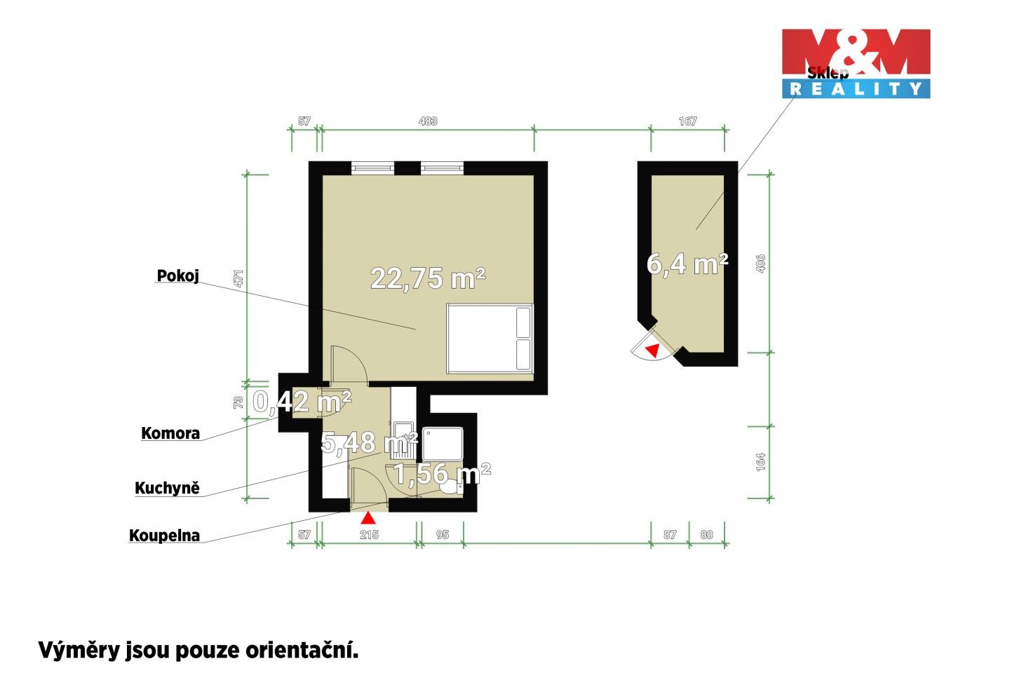 Prodej bytu 1+kk 30 m² - foto 3
