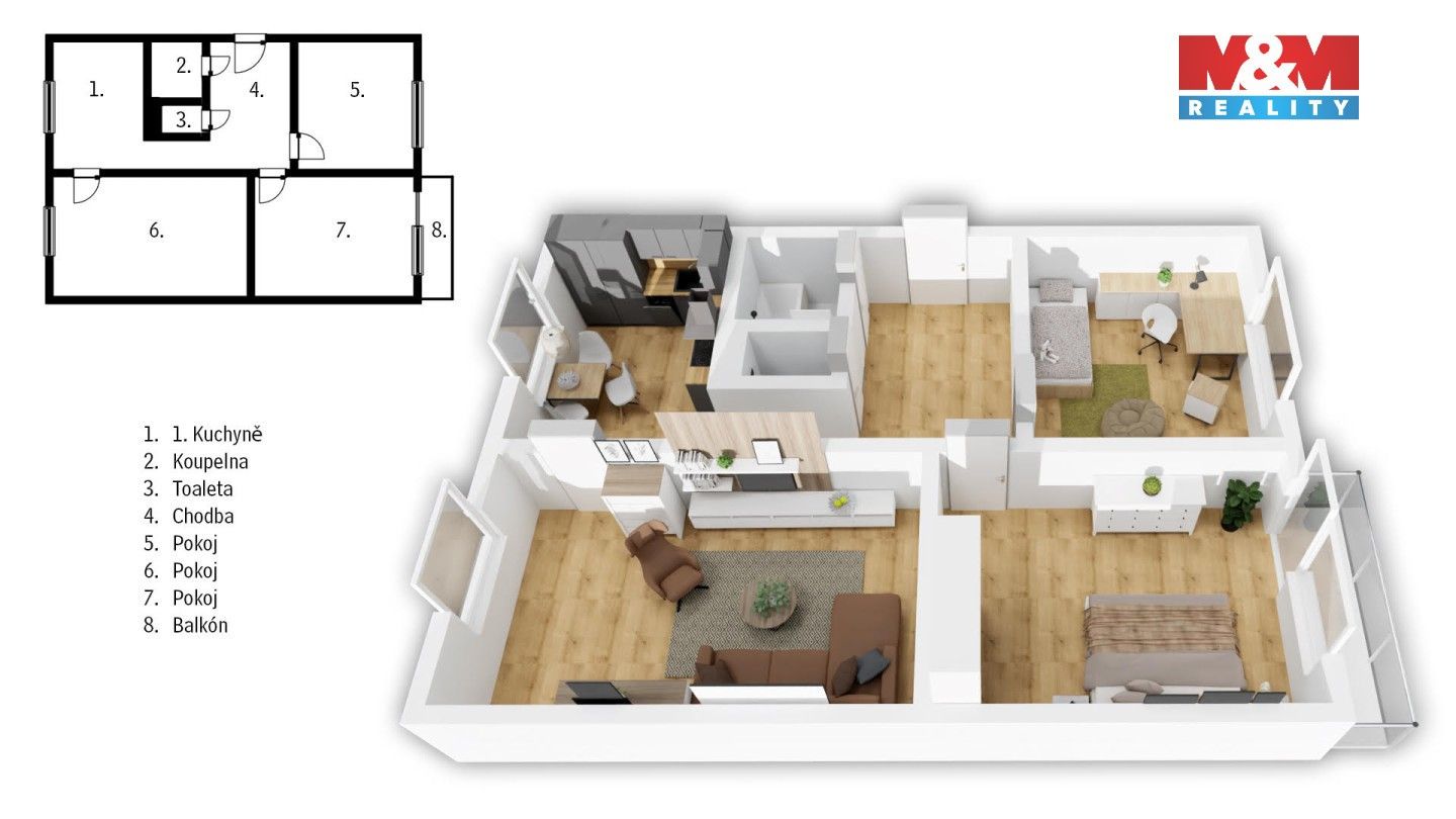 Prodej bytu 3+1 71 m² - foto 10