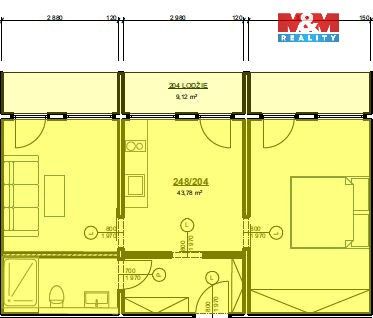 Prodej bytu 2+1 44 m² - foto 2