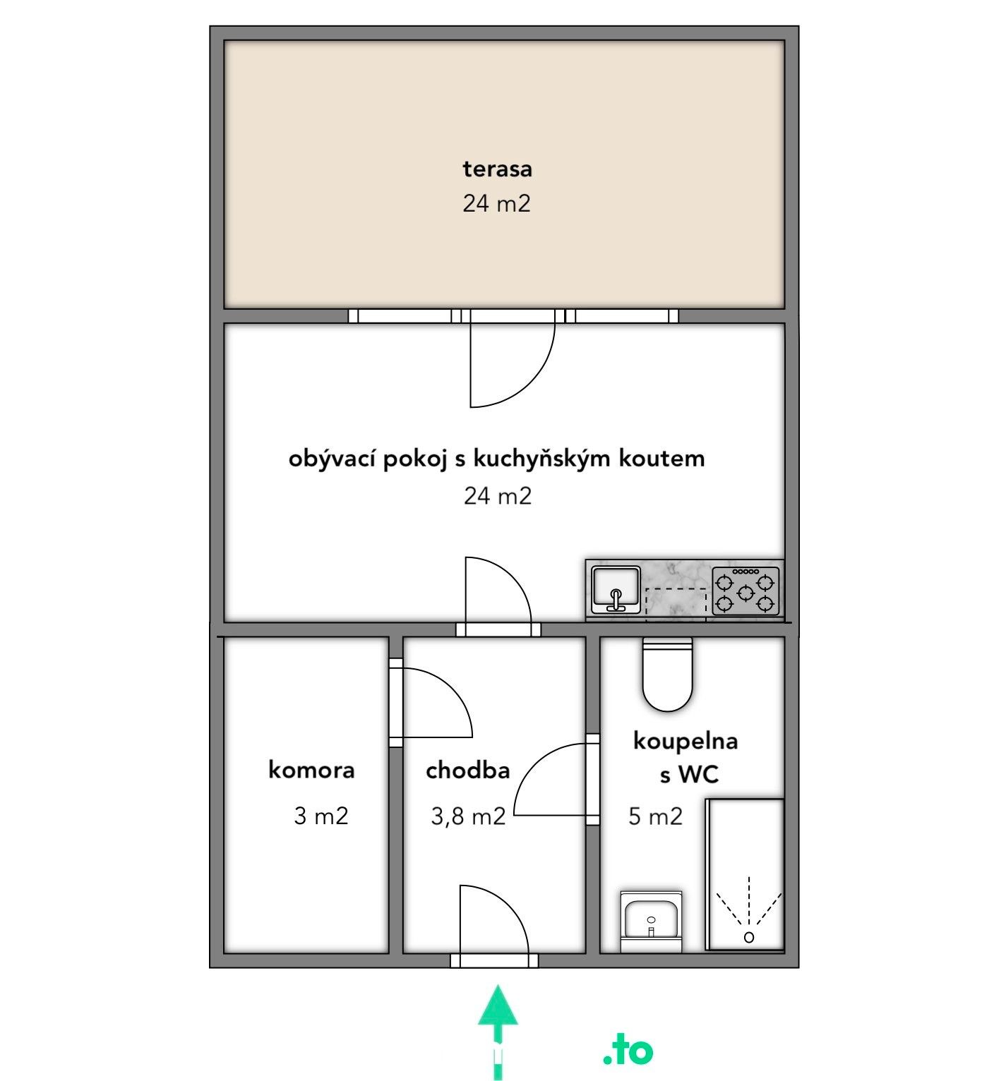 Pronájem bytu 1+kk 34 m² - foto 14
