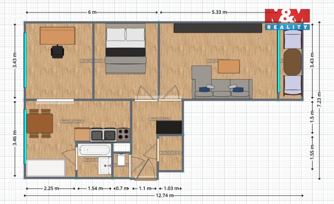 Prodej bytu 2+1 64 m² - foto 3