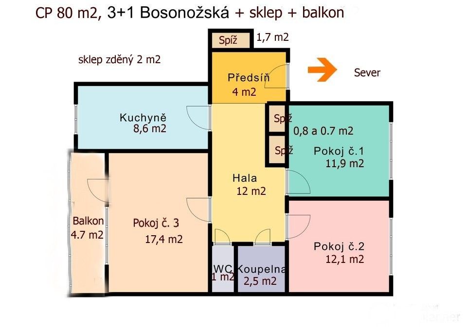 Prodej bytu 3+1 75 m² - foto 2