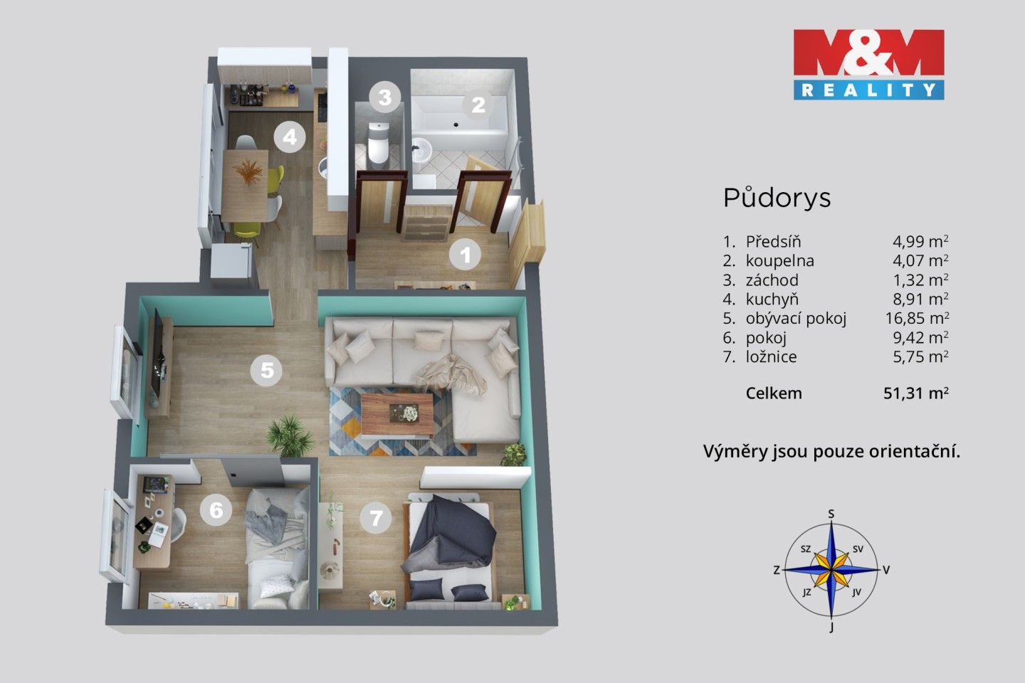 Prodej bytu 2+1 51 m² - foto 8
