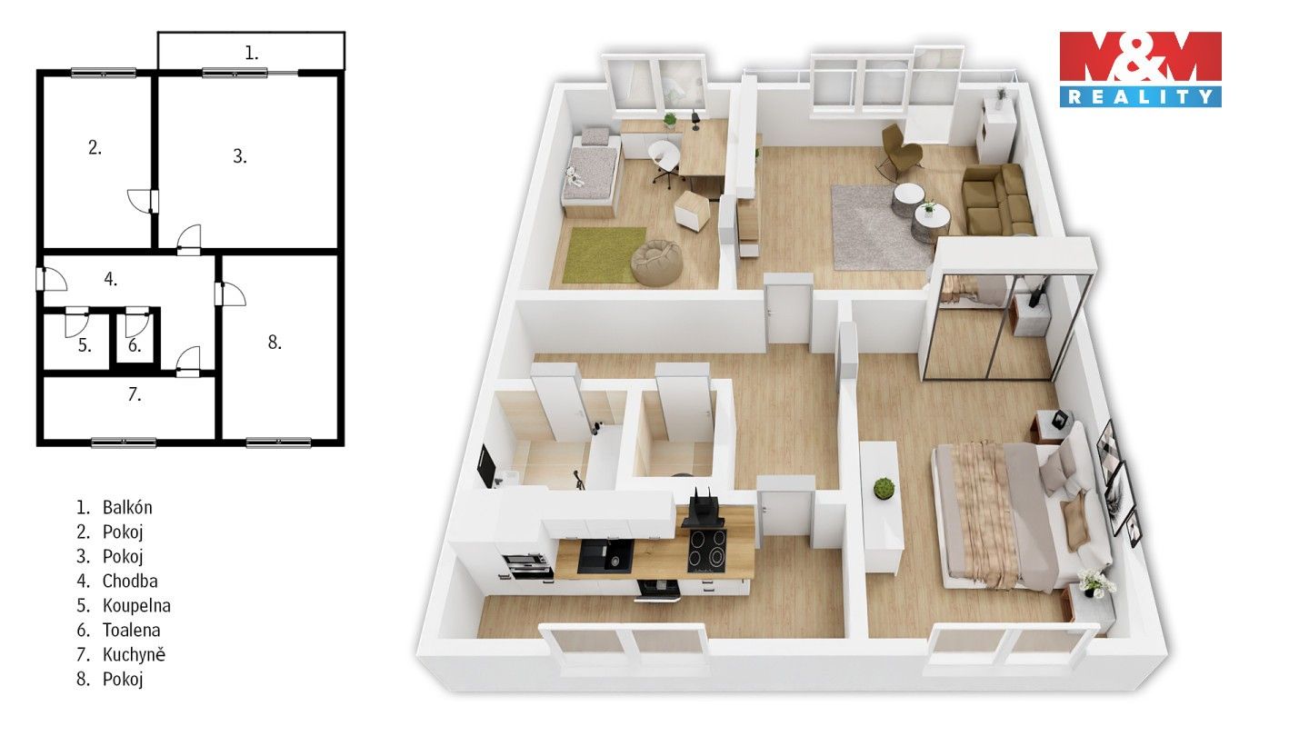 Prodej bytu 3+1 65 m² - foto 5