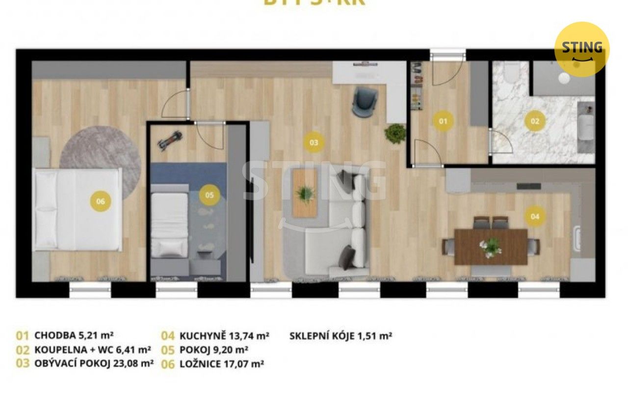 Pronájem bytu 3+kk 72 m² - foto 9