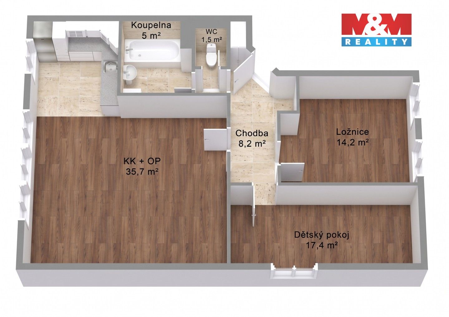 Pronájem bytu 3+kk 83 m² - foto 5
