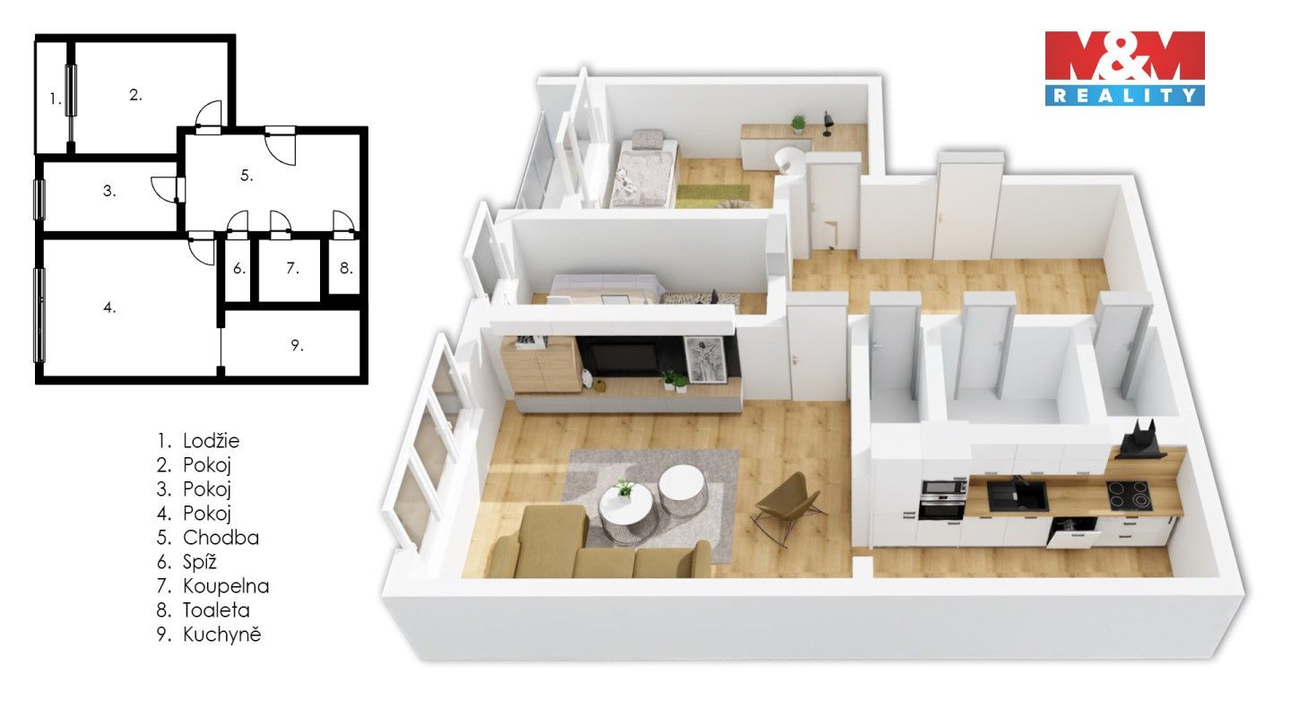 Prodej bytu 3+1 66 m² - foto 21