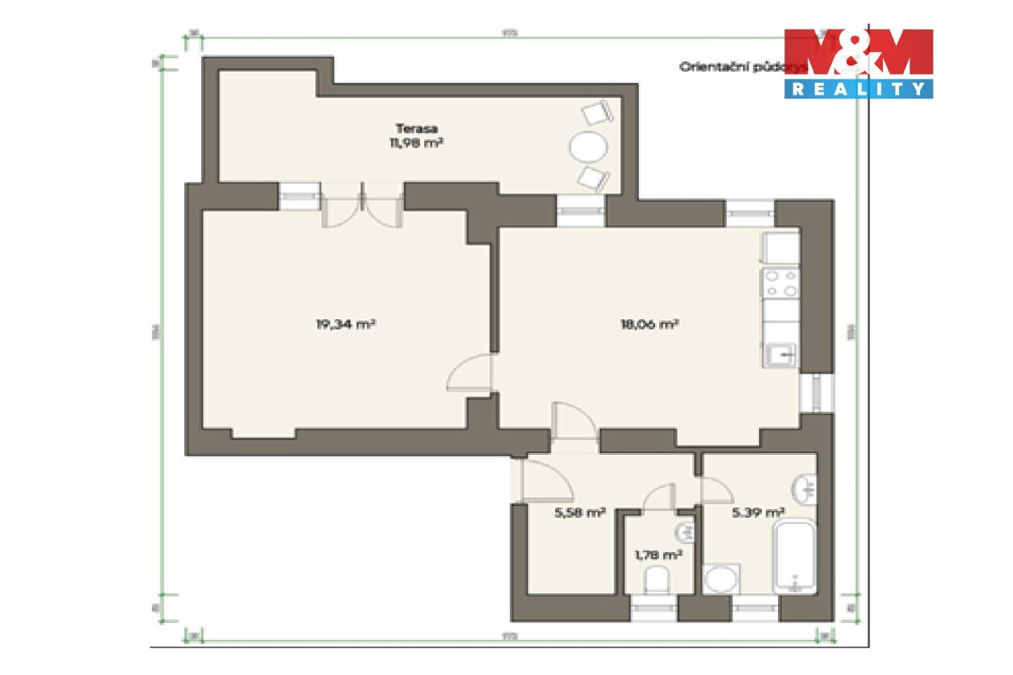 Prodej bytu 2+kk 50 m² - foto 12