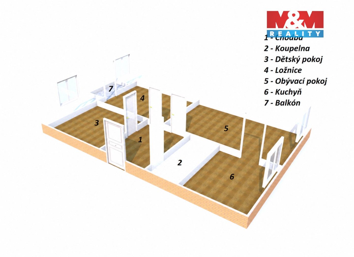 Pronájem bytu 3+1 78 m² - foto 8