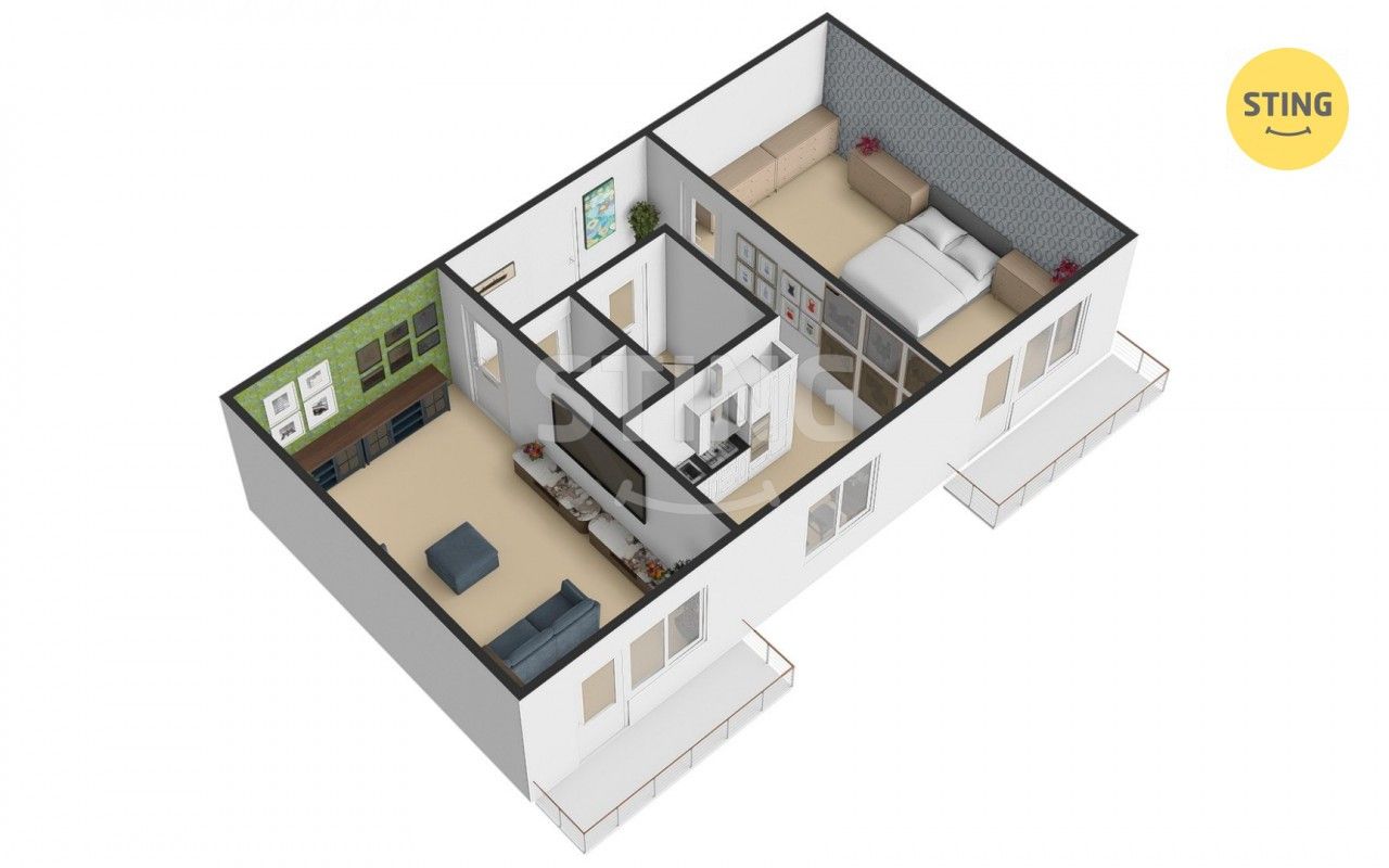 Prodej bytu 2+1 58 m² - foto 3
