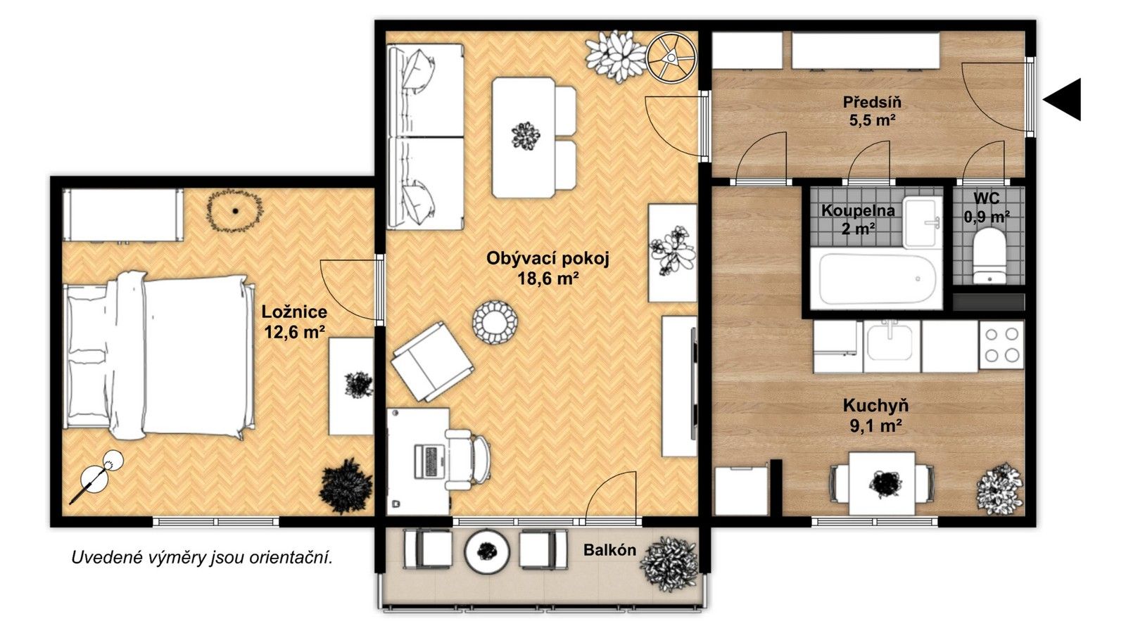 Prodej bytu 2+1 54 m² - foto 3
