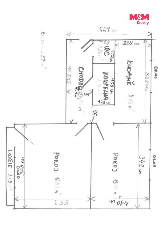 Pronájem bytu 2+1 54 m² - foto 9
