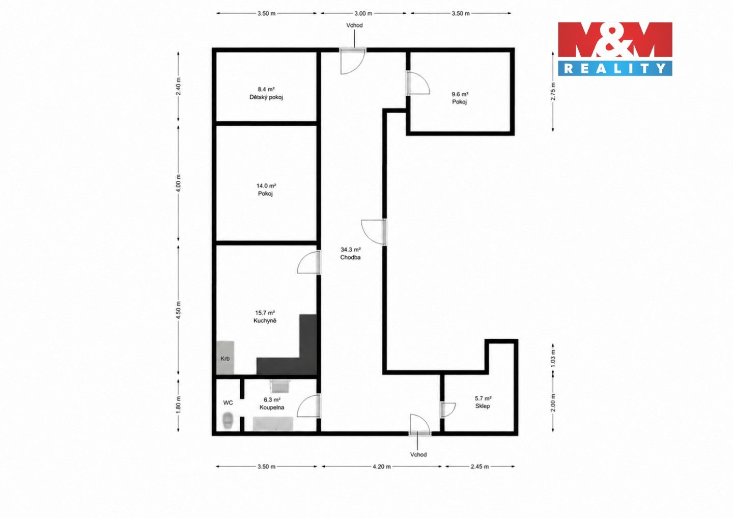 Pronájem bytu 3+1 100 m² - foto 12