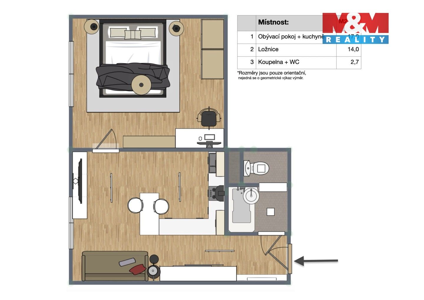 Prodej bytu 1+1 34 m² - foto 5