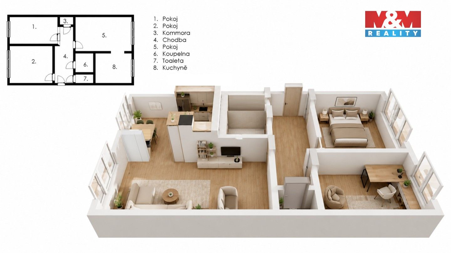 Prodej bytu 3+1 68 m² - foto 6