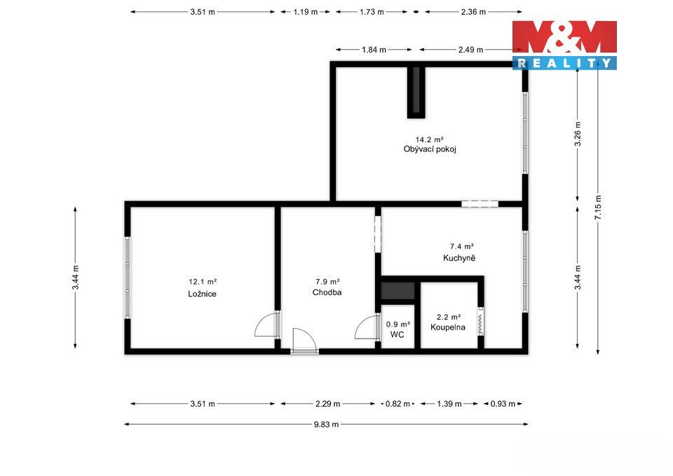 Prodej bytu 2+1 49 m² - foto 10