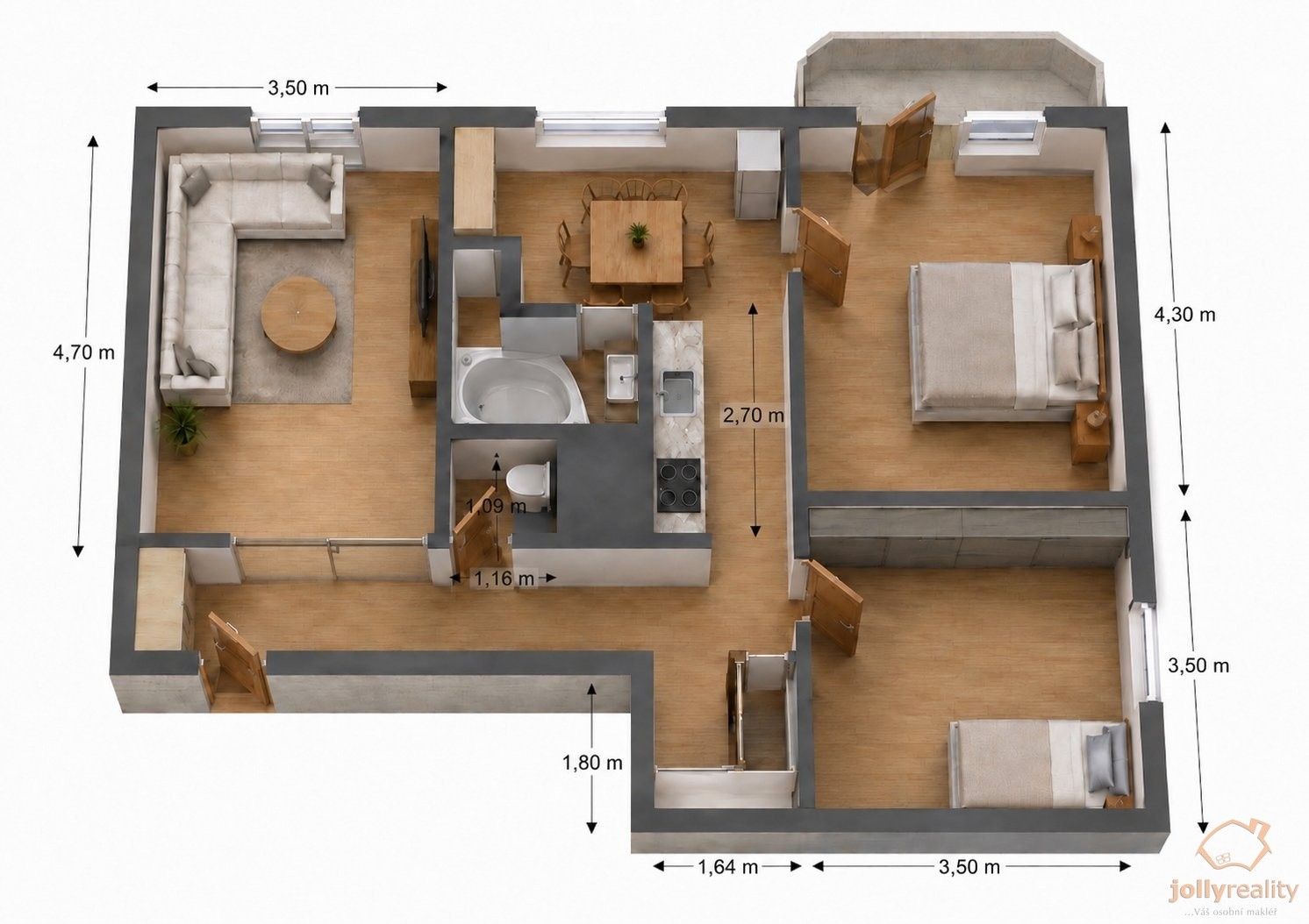 Prodej bytu 3+1 74 m² - foto 24