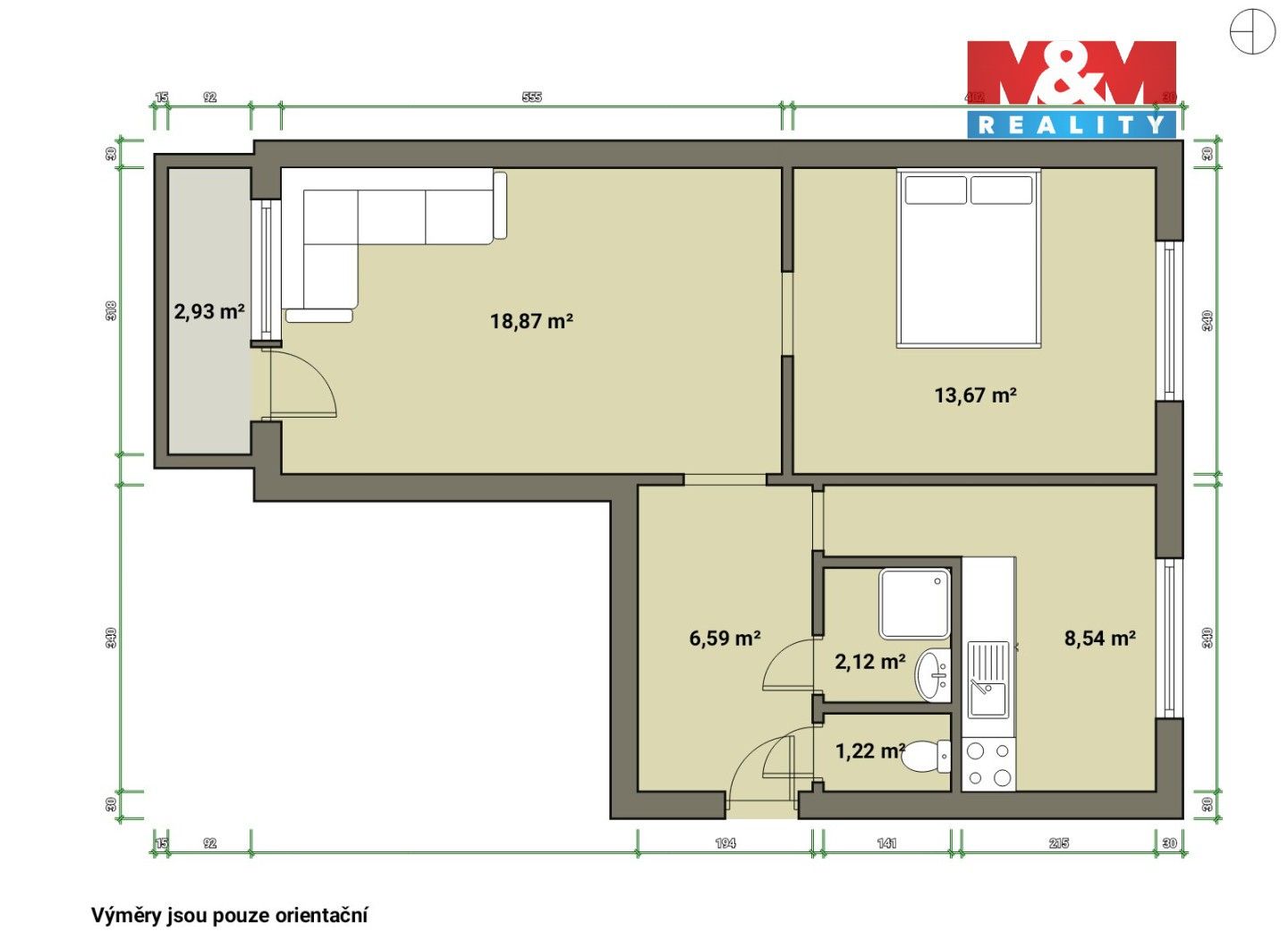 Prodej bytu 2+1 51 m² - foto 6