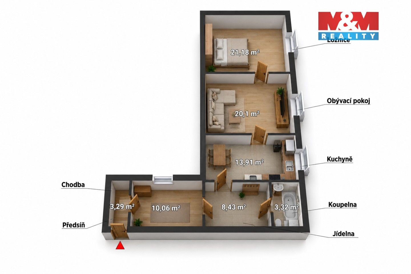 Prodej bytu 3+1 80 m² - foto 5