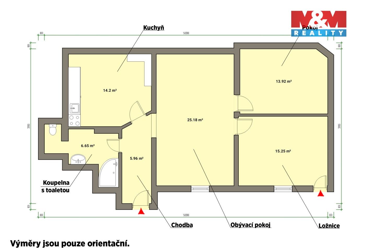 Pronájem bytu 3+1 81 m² - foto 6