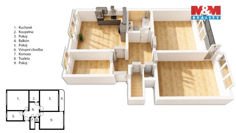 Pronájem bytu 3+1 97 m² - foto 10
