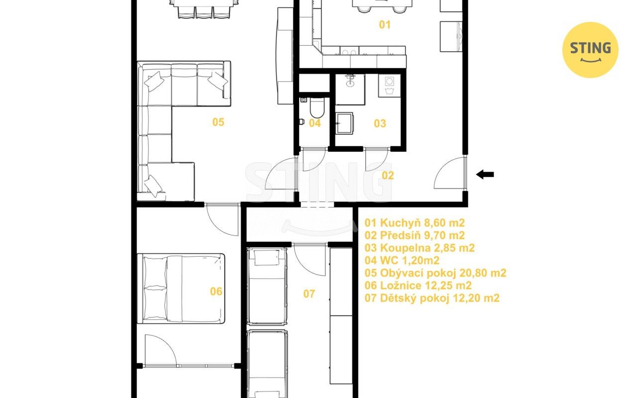 Prodej bytu 3+1 70 m² - foto 18