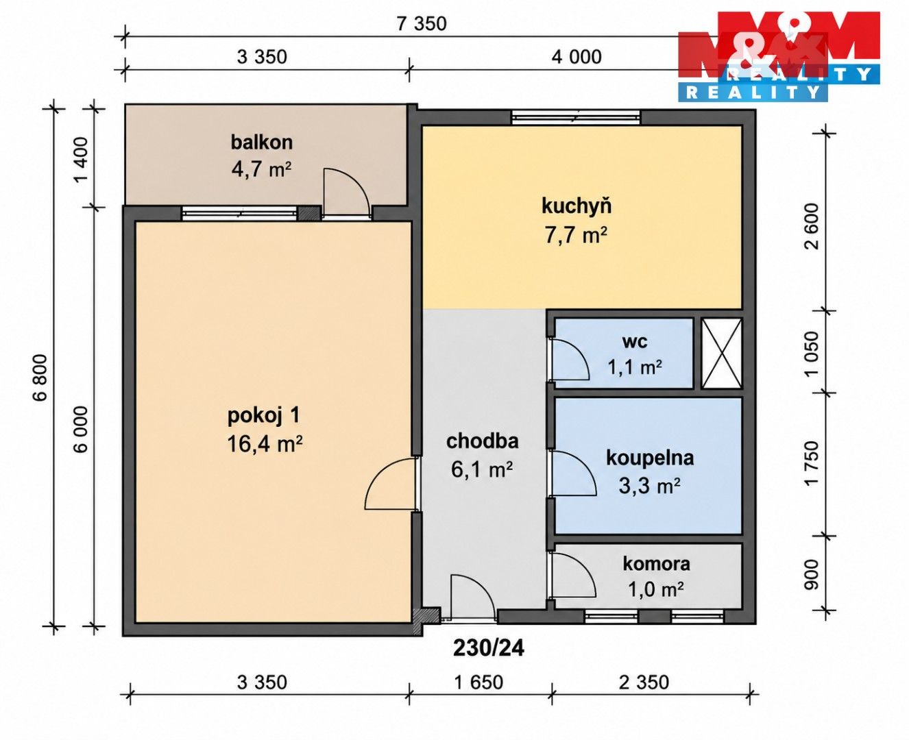 Pronájem bytu 1+1 36 m² - foto 7