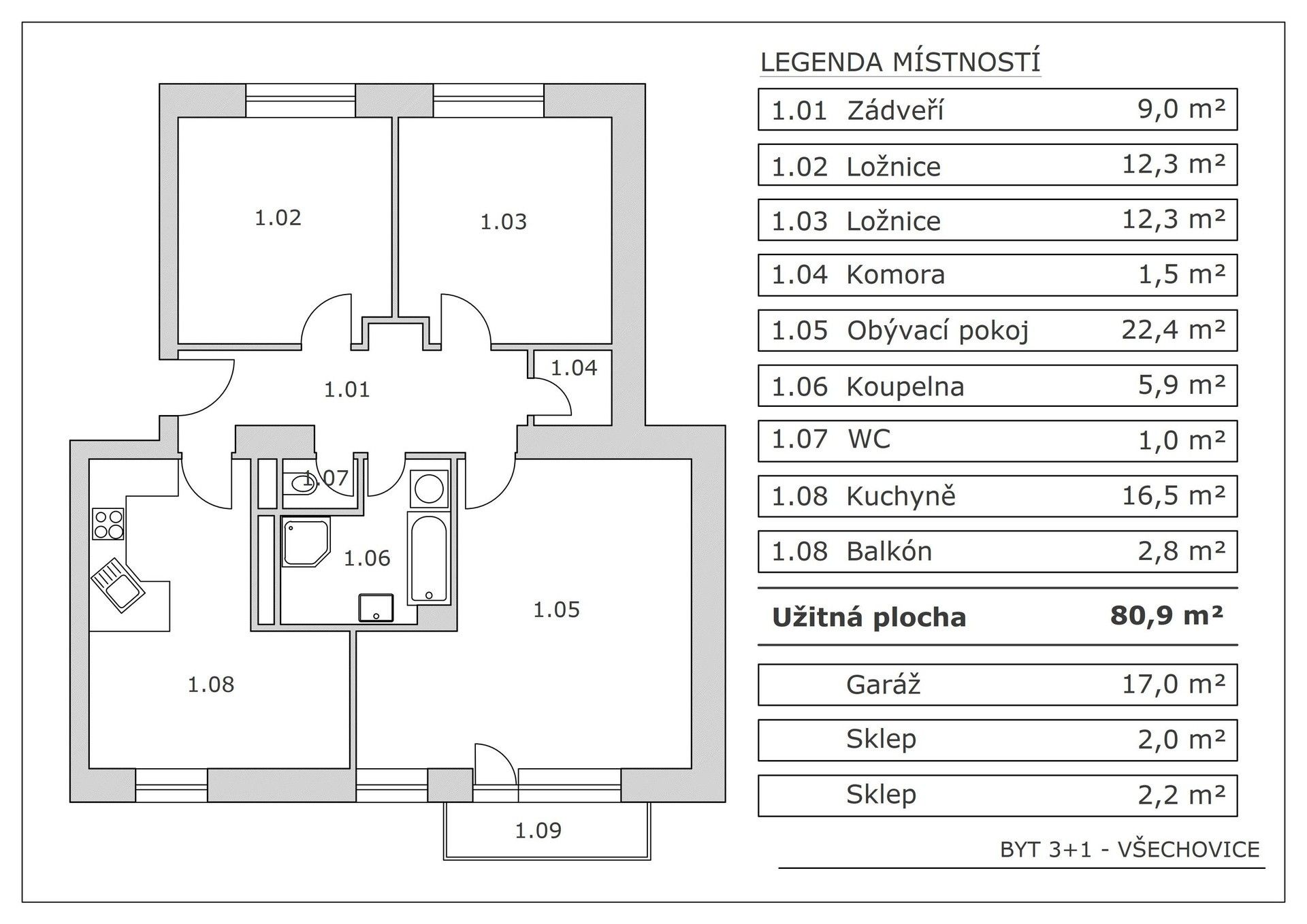 Prodej bytu 3+1 81 m² - foto 6