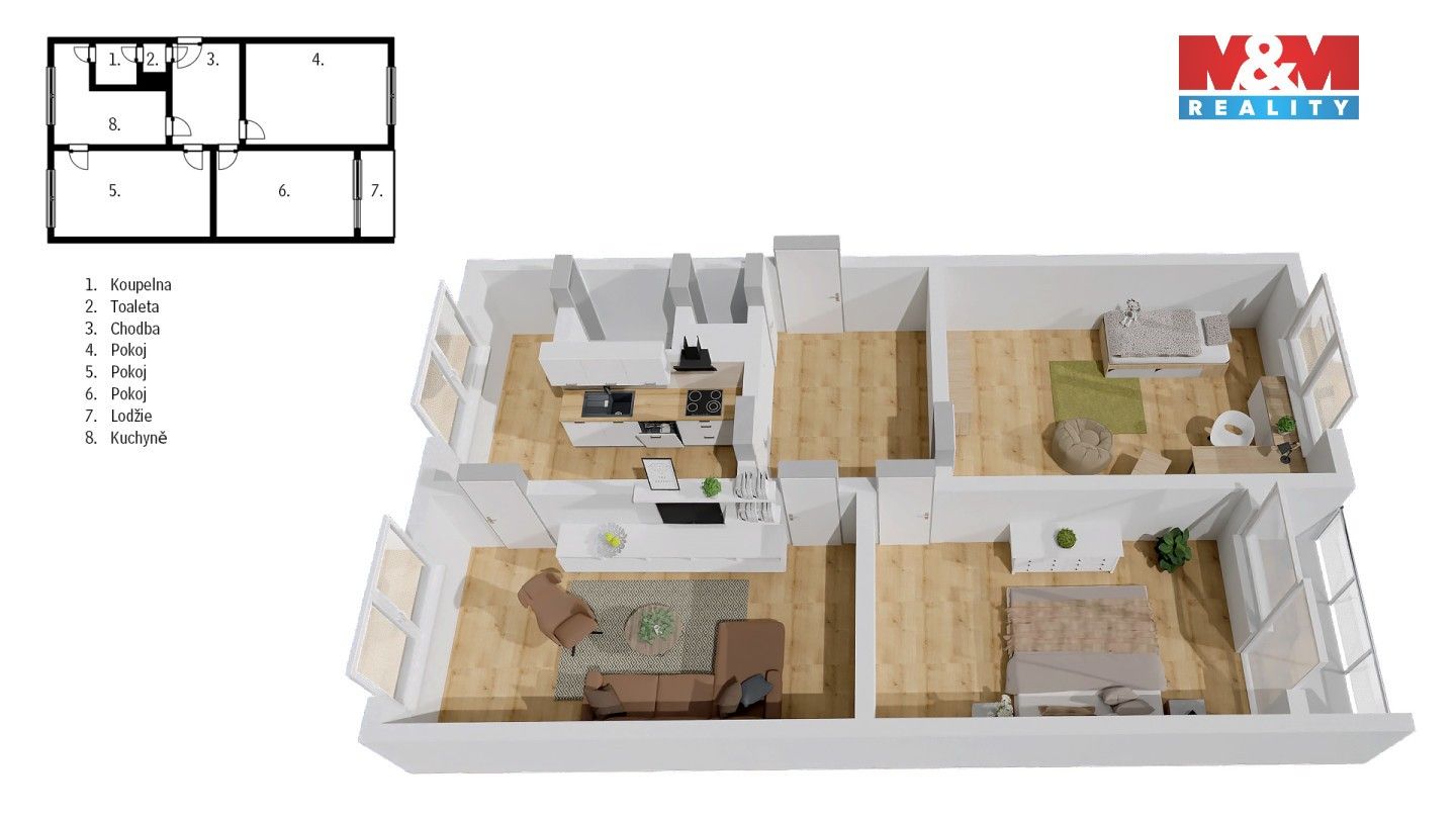 Prodej bytu 3+1 78 m² - foto 2