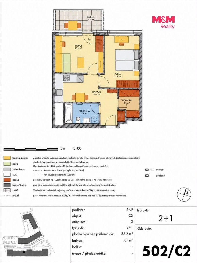 Prodej bytu 2+1 53 m² - foto 2
