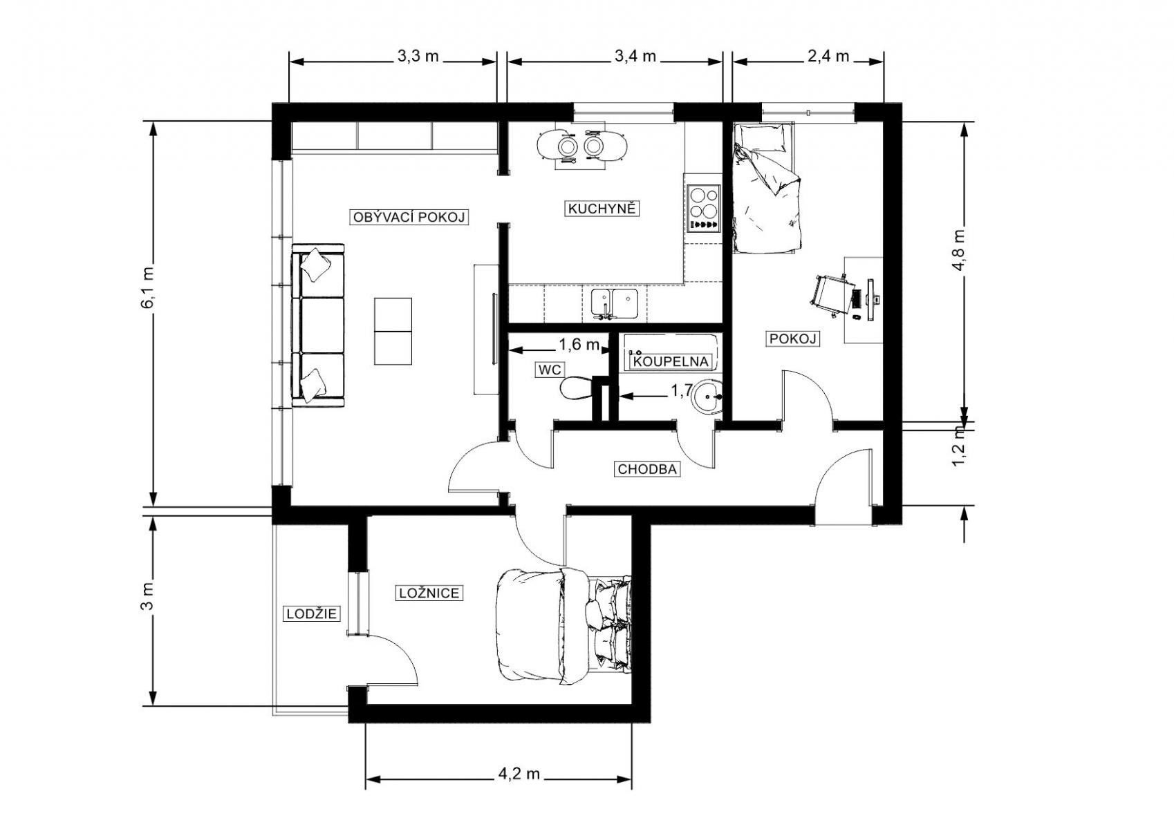 Prodej bytu 3+1 72 m² - foto 7