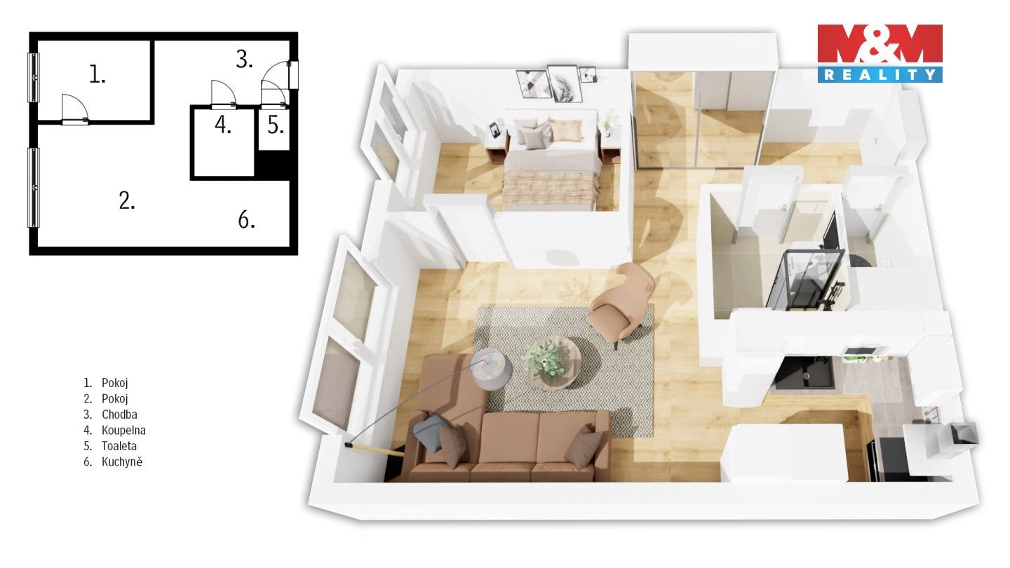 Prodej bytu 2+kk 39 m² - foto 6