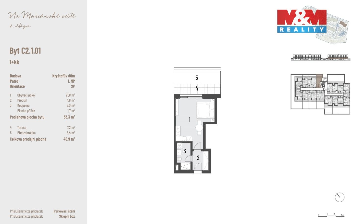 Prodej bytu 1+kk 33 m² - foto 3